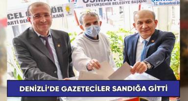 Denizli’de gazeteciler sandığa gitti