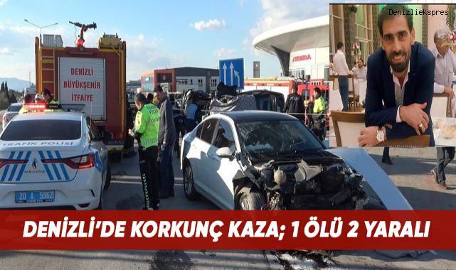 Denizli'de ışık ihlali kazaya yol açtı, araçlardan biri takla attı: 1 ölü, 2 yaralı