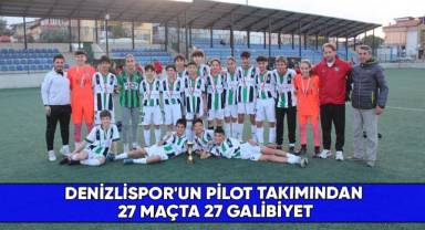 Denizlispor'un pilot takımından 27 maçta 27 galibiyet