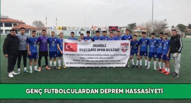 Genç futbolculardan deprem hassasiyeti