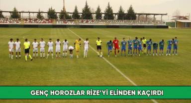 Genç horozlar Rize’yi elinden kaçırdı