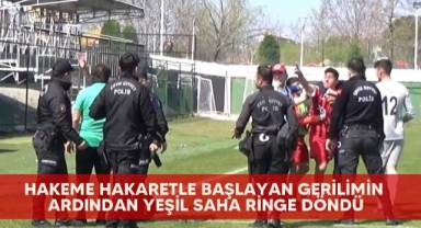 Hakeme hakaretle başlayan gerilimin ardından yeşil saha ringe döndü