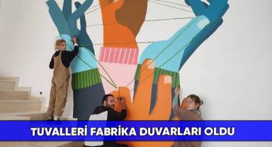 Öğrenciler tuval gibi kullandıkları duvarları sanat eserine dönüştürüyor