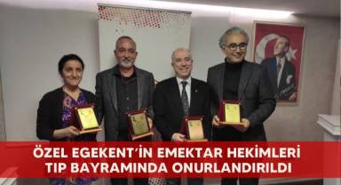 Özel Egekent’in emektar hekimleri Tıp Bayramında onurlandırıldı