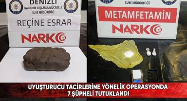 Uyuşturucu tacirlerine yönelik operasyonda 7 şüpheli tutuklandı