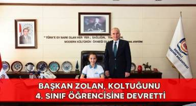 Başkan Zolan, koltuğunu 4. sınıf öğrencisine devretti