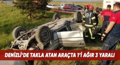 Bayram ziyaretinden dönen ailenin aracı takla attı: 1'i ağır 3 yaralı