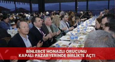 Binlerce Honazlı orucunu kapalı pazaryerinde birlikte açtı