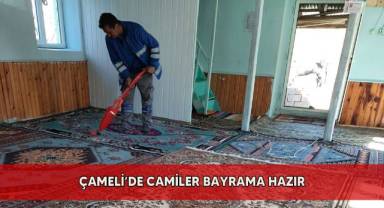 Çameli'de camiler bayrama hazır
