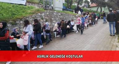 Çörek derme geleneği binlerce çocuğu buluşturdu