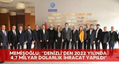 DENİB Başkanı Memişoğlu; “Denizli’den 2022 yılında 4,7 milyar dolarlık ihracat yapıldı