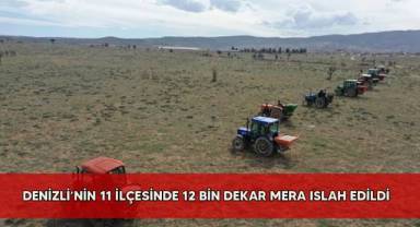 Denizli Büyükşehir Belediyesinin mera ıslah çalışmaları üreticileri mutlu etti