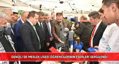 Denizli’de meslek lisesi öğrencilerinin eserleri sergilendi