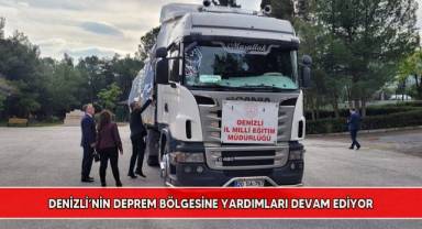 Denizli’nin deprem bölgesine yardımları devam ediyor