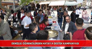 Denizlili öğrencilerden Hatay’a destek kampanyası