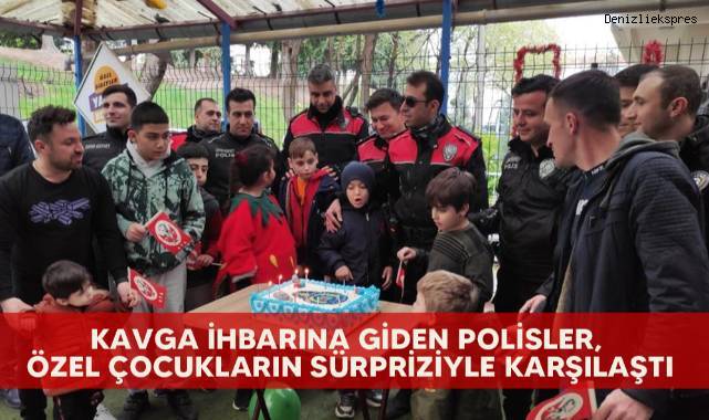 Kavga ihbarına giden polisler, özel çocukların sürpriziyle karşılaştı