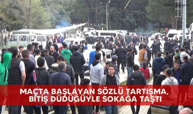 Maçta başlayan sözlü tartışma, bitiş düdüğüyle sokağa taştı