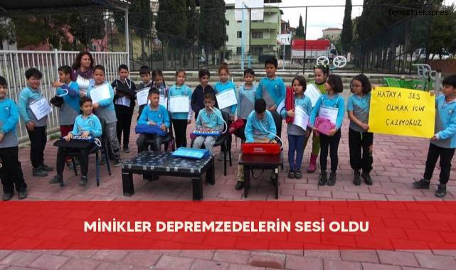 Minikler depremzedelerin sesi oldu