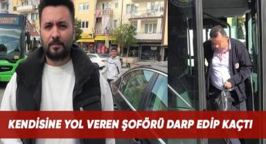 Otobüs şoförü, geçiş üstünlüğü tartışmasına girdiği genç yaya tarafından darp edildi