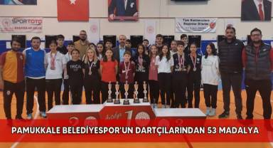 Pamukkale Belediyespor'un dartçılarından 53 madalya