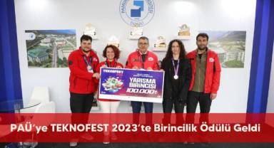 PAÜ'ye TEKNOFEST 2023'te Birincilik Ödülü Geldi