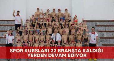 Spor kursları 22 branşta kaldığı yerden devam ediyor