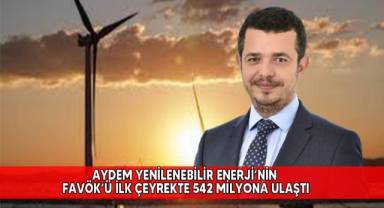 Aydem Yenilenebilir Enerji’nin FAVÖK’ü ilk çeyrekte 542 milyona ulaştı
