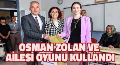 Başkan Zolan oyunu ailesi ile kullandı