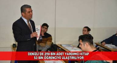 Denizli’de 298 bin adet yardımcı kitap 53 bin öğrenciye ulaştırılıyor