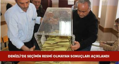 Denizli’de seçimin resmi olmayan sonuçları açıklandı