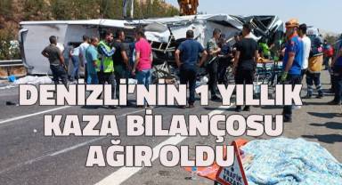 Denizli’deki kazalarda 1 yılda 117 kişi hayatını kaybetti