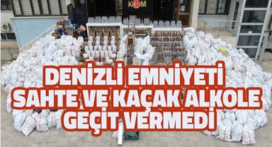 Denizli polisi kaçak ve sahte alkole geçit vermedi; 1 kişi tutuklandı