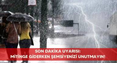 Denizli'ye kuvvetli yağış uyarısı