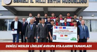 Denizlili meslek liseliler Avrupa stajlarını tamamladı