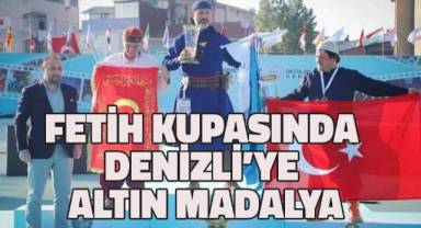 Denizlili sporcu Fetih Kupasında altın madalya kazandı