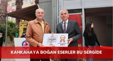 Kahkahaya boğan eserler bu sergide