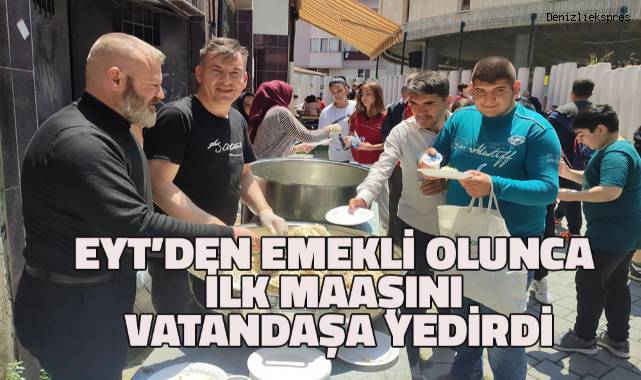 Maaşını alır almaz vatandaşlara tavuklu pilav ikram etti.