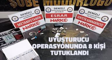 Uyuşturucu operasyonunda 8 şüpheli tutuklandı