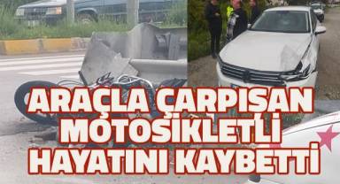 Çivril'de çarpışan 70 yaşındaki motosiklet sürücüsü hayatını kaybetti
