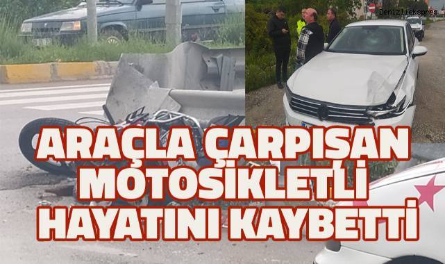 Çivril'de çarpışan 70 yaşındaki motosiklet sürücüsü hayatını kaybetti