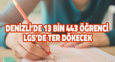 Denizli'de 13 bin 443 öğrenci LGS'de ter dökecek