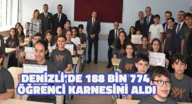 Denizli’de 188 bin 774 öğrenci karnesini aldı