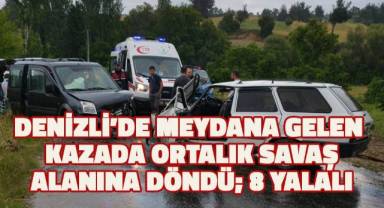 Denizli'nin Buldan İlçesinde kaza; 8 yaralı