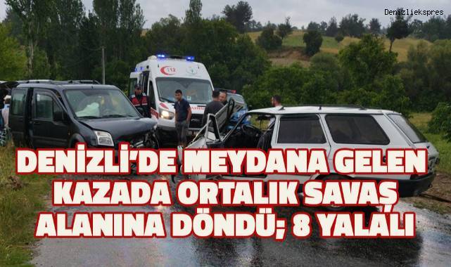 Denizli'nin Buldan İlçesinde kaza; 8 yaralı