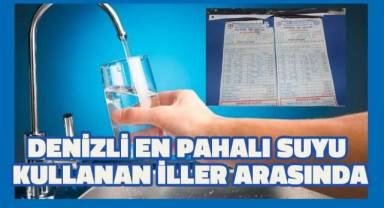 Denizli suyu en pahalı kullanan iller arasında yer alıyor