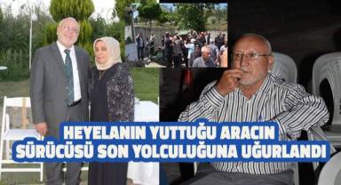 Heyelanın yuttuğu aracın sürücüsü son yolculuğuna uğurlandı