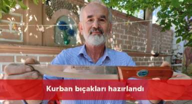 Kurban bıçakları hazırlandı