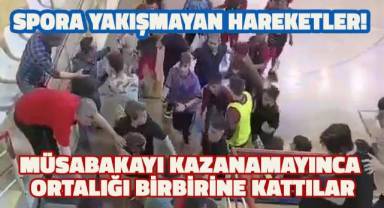 Müsabakayı kazanamayınca ortalığı birbirine kattılar