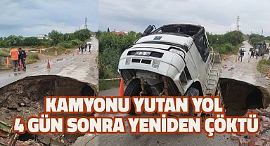 Selin ikinci defa çökerttiği yolda facia ucuz atlatıldı