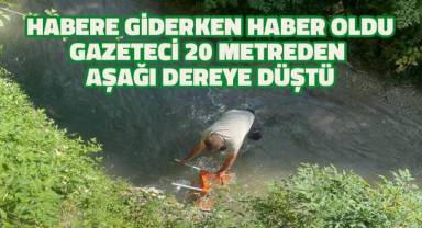Habere giderken haber oldu; 20 metreden aşağı dereye yılanların içine düştü